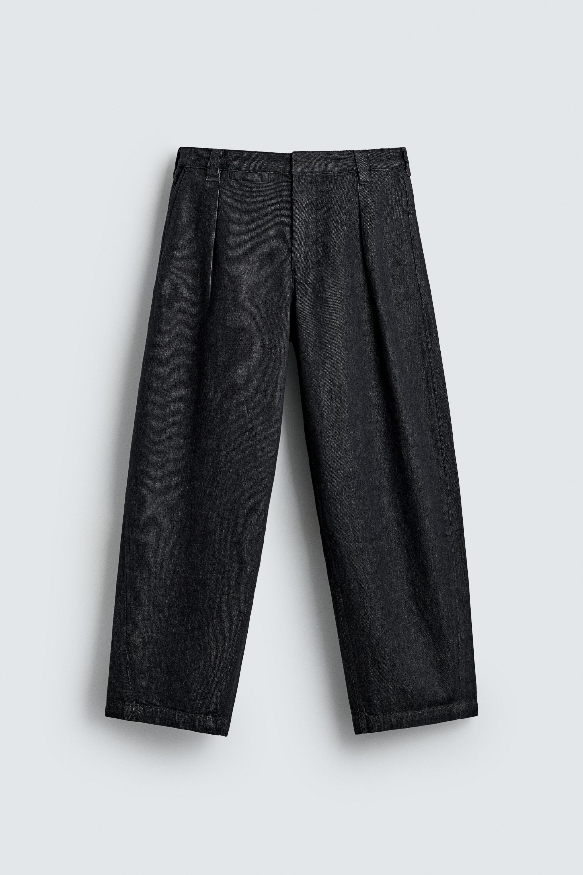 BARREL FIT DENIM CHINO PANTS